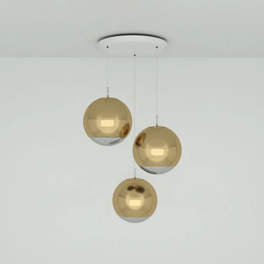 Tom Dixon Mirror Ball 40 cm Round 3 luces oro