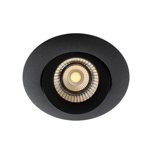 SLC One 360° Lámpara LED empotrable Dime LED negra