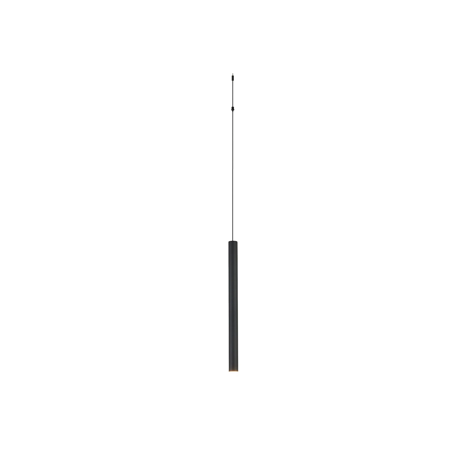 Mantra Cala colgante varilla fina LED negro 4,5W 3000K Ø13mm 9333