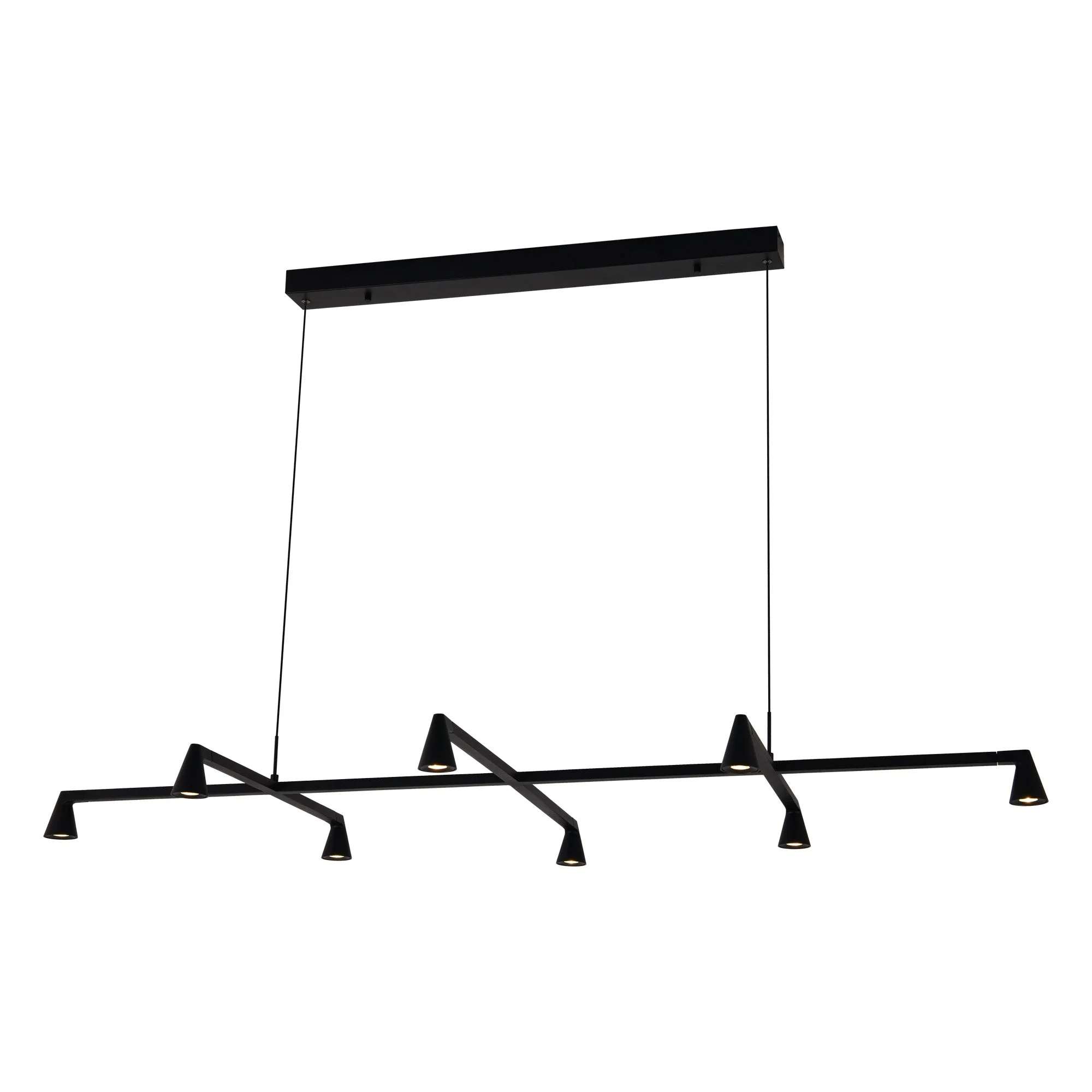 Lámpara de techo Mantra África grande LED negro 3000K regulable IP20 180cm 9408