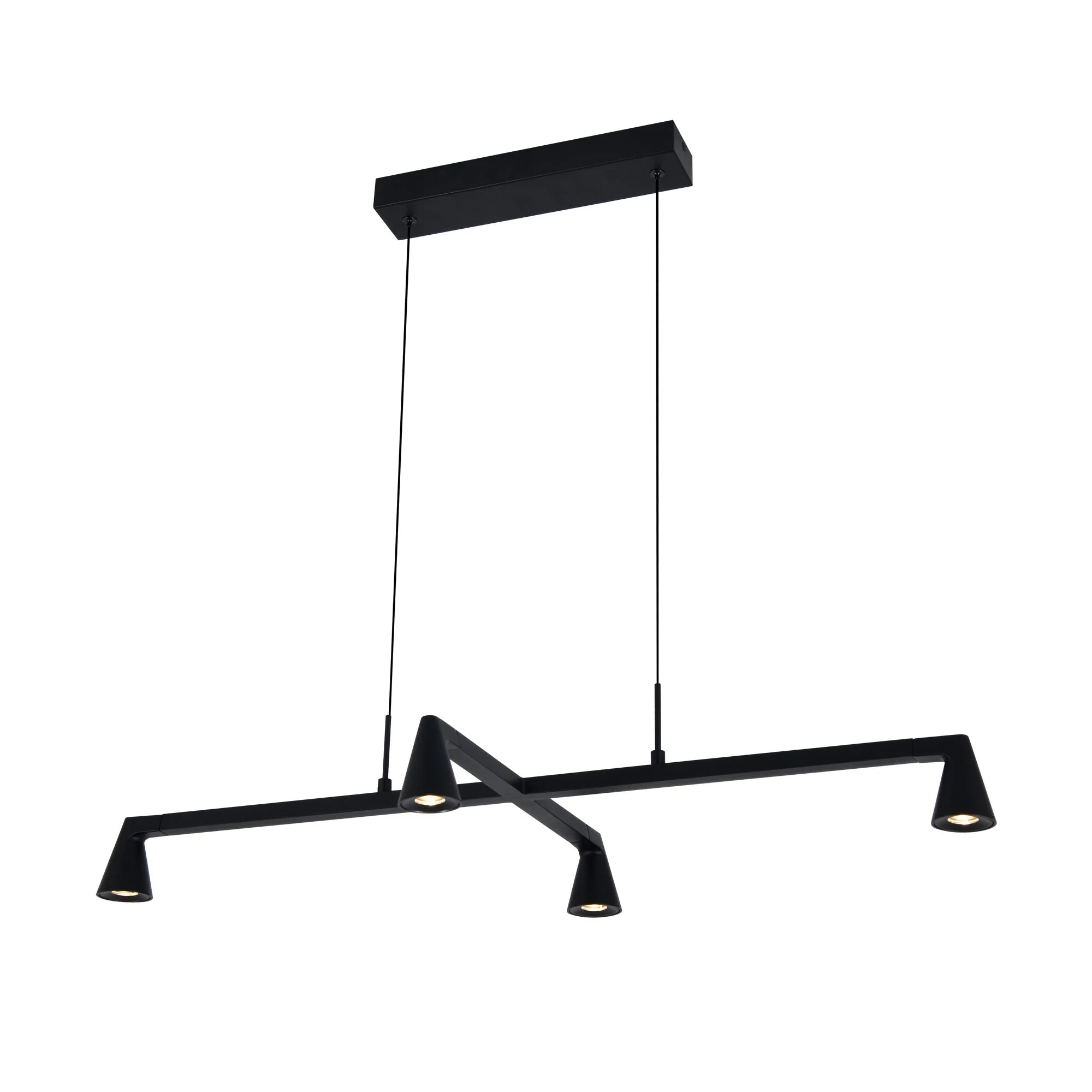 Lámpara de techo Mantra África grande LED negro 3000K regulable IP20 180cm 9410