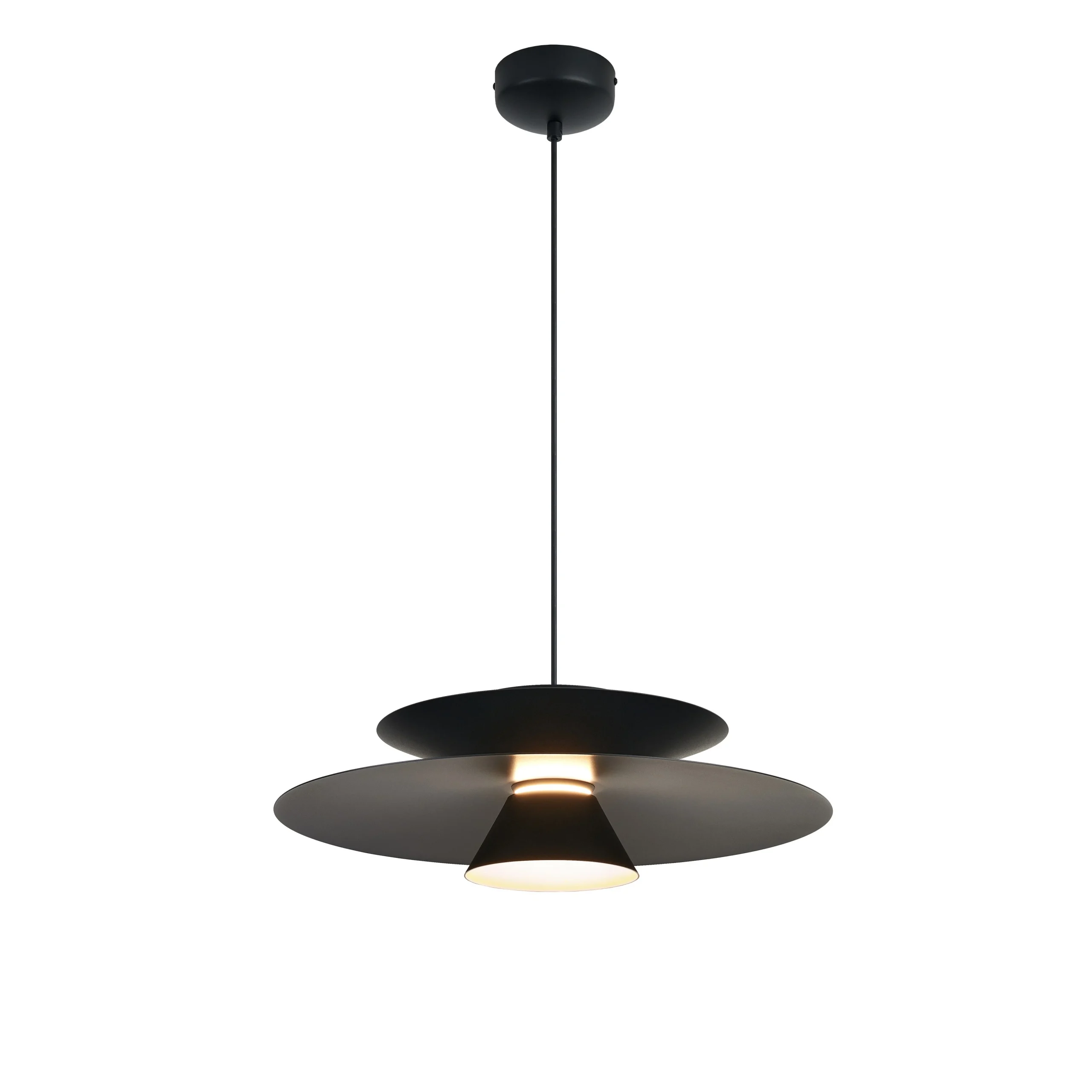 Lámpara de techo Mantra Estrella LED aluminio negro 3000K regulable IP20 Ø50cm 9438