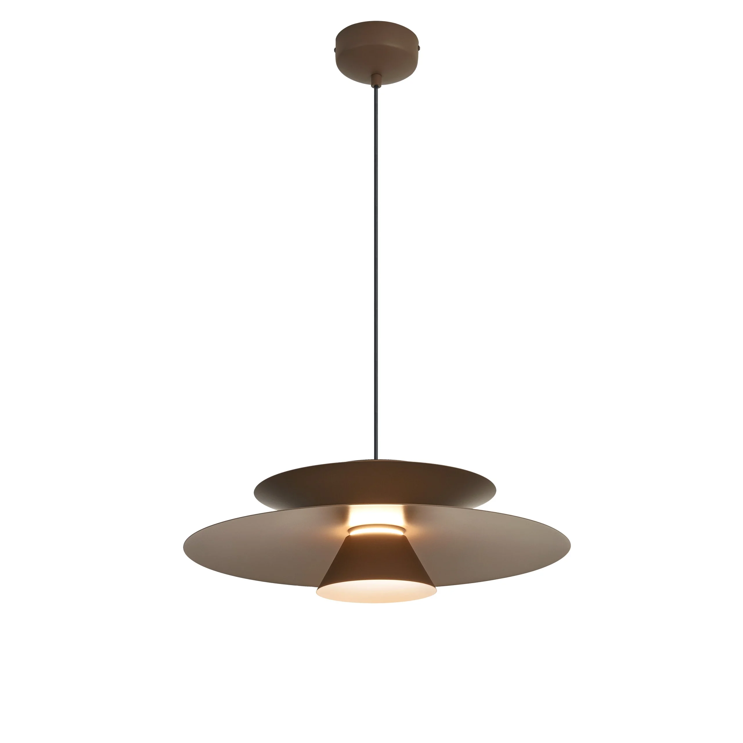 Lámpara de techo Mantra Estrella LED café oscuro 3000K regulable IP20 Ø50cm 9439