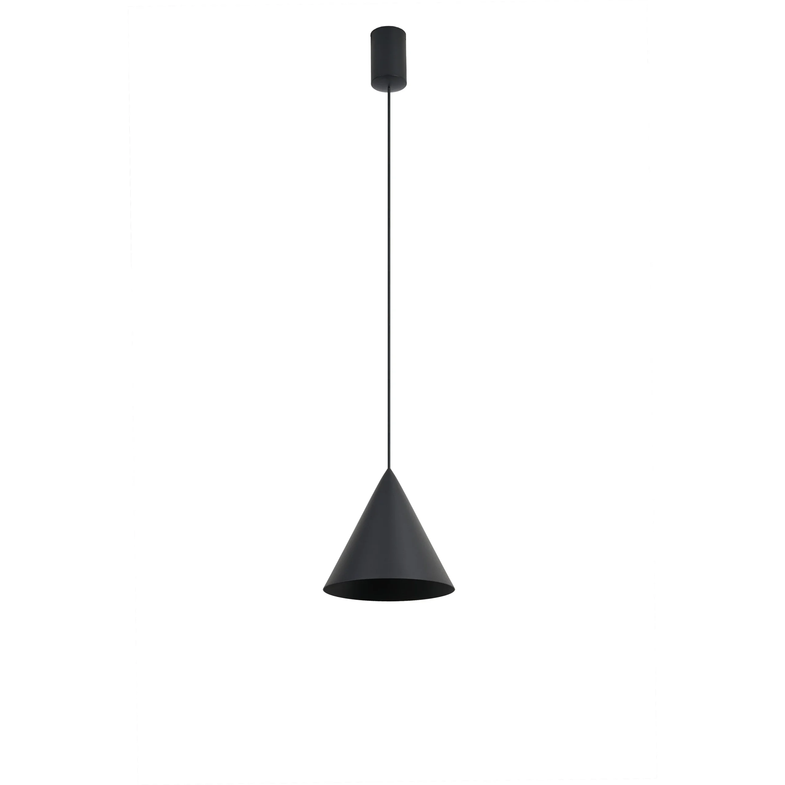 Lámpara de techo colgante Mantra Cono LED aluminio negro 3000K regulable IP20 Ø18cm 9451