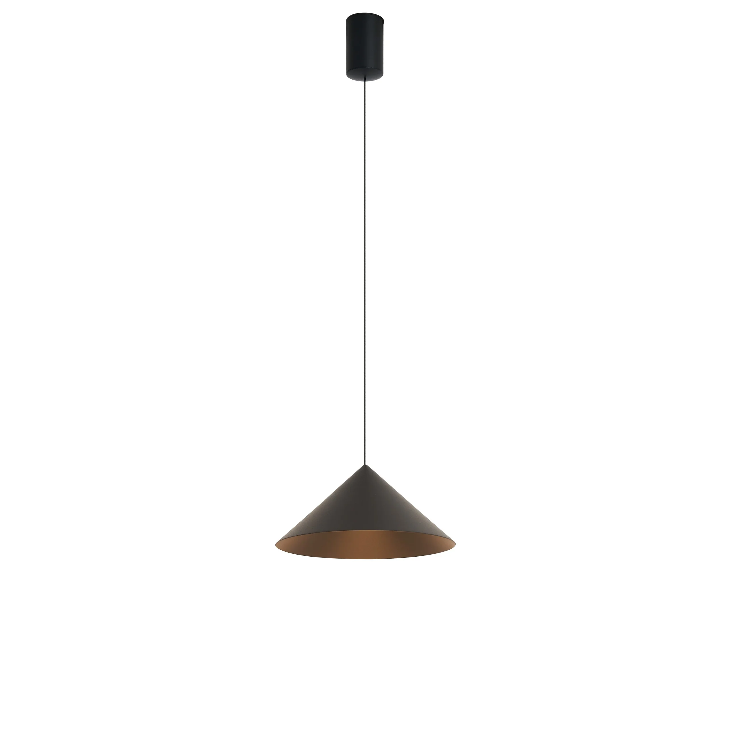 Lámpara de techo colgante Mantra Cono LED aluminio negro 3000K regulable IP20 Ø24cm 9454