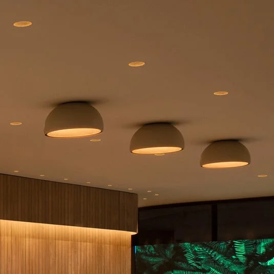 plafón LED Vibia Duo 4874, color crema