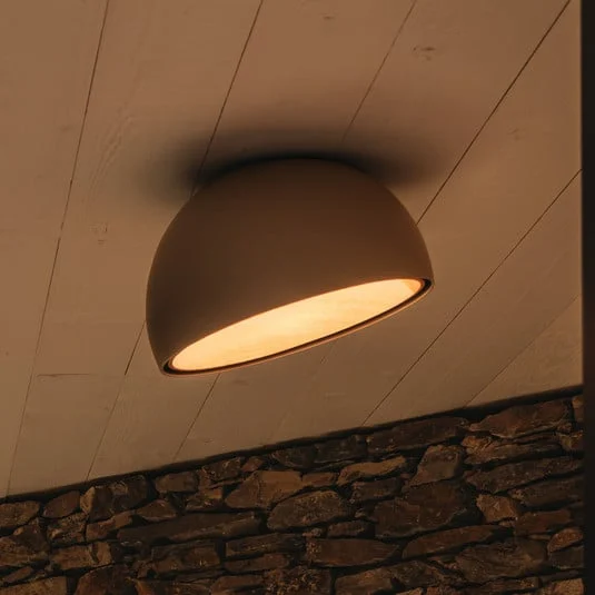 Vibia Duo 4876 plafón LED inclinada para techo, color crema