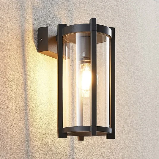 Lucande aplique de exterior Brienne, 30 cm, antracita, metal