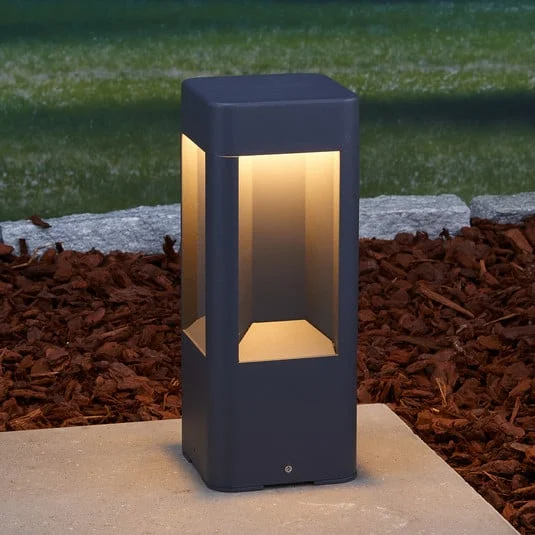 Lucande Baliza LED Annika, antracita, metal, 30 cm
