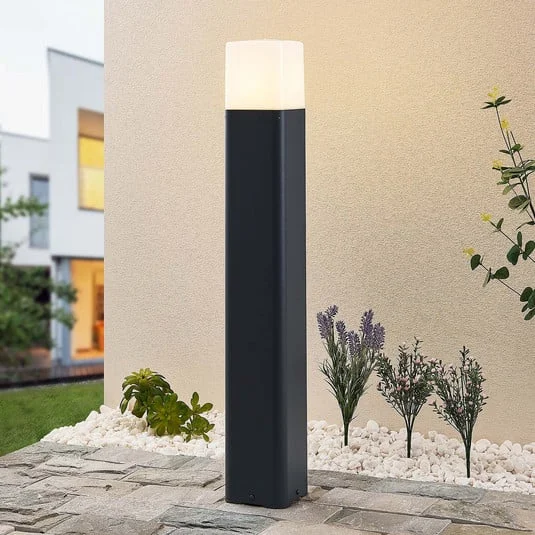 Lucande Obuna Bolardo luminoso, altura 80 cm