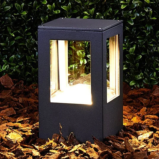 Lucande Baliza LED Nicola, 20 cm, antracita, IP54