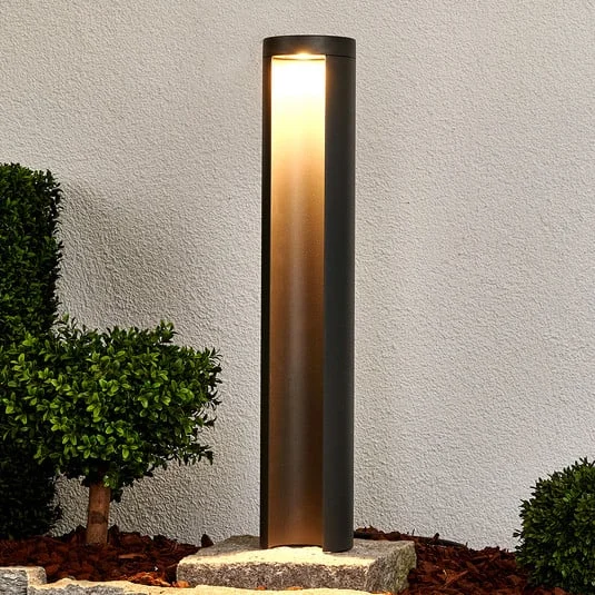 Lucande, bolardo luminoso LED Jaron, 65 cm, antracita, IP54