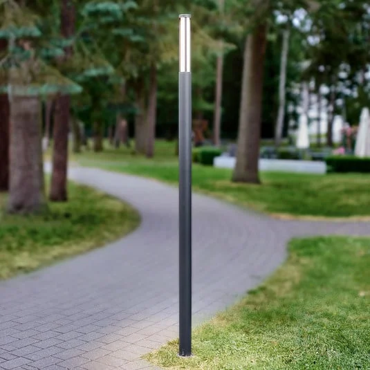 Lámpara exterior LED Sidny de Lucande, 220 cm, antracita, IP54