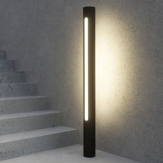 Lucande Bolardo luminoso LED Tomas, 75 cm, gris oscuro, IP54