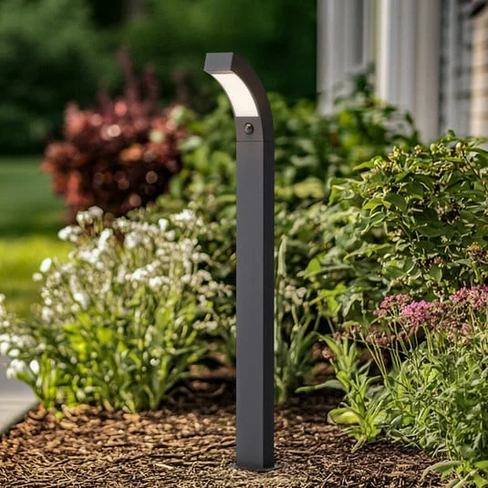 Lucande Bolardo luminoso LED Lennik, sensor, 100 cm, antracita