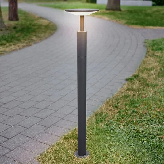 Lucande, bolardo luminoso LED Fenia, 100 cm, antracita, IP65