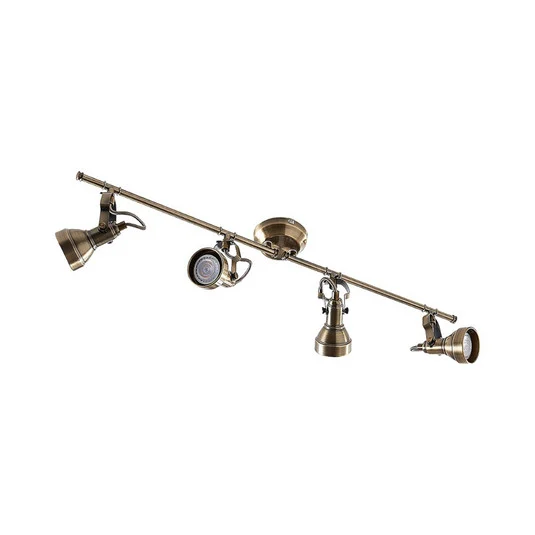 Lámpara de techo Perseas, 78 cm, 4 luces, latón envejecido, GU10 - Lindby