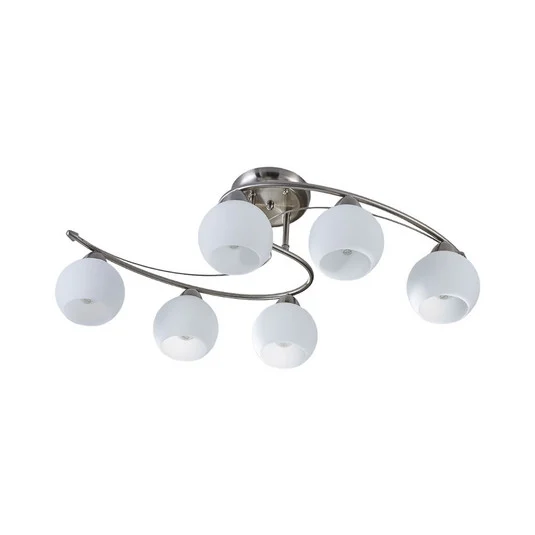 Svean 6 Lámpara de Techo White/Nickel - Lindby