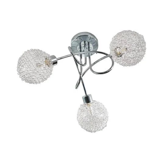 Ticino 3 Lámpara de Techo Round Silver/Chrome - Lindby