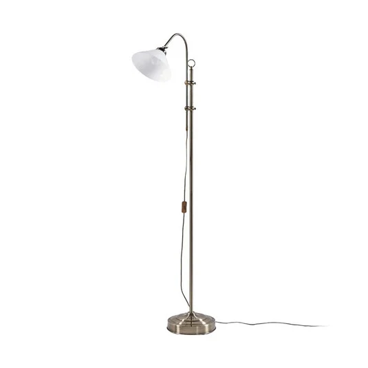 Otis Lámpara de Pie Opale/Antique Brass - Lindby