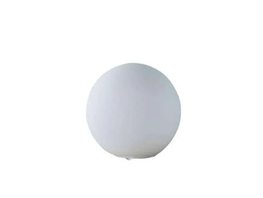 Lámpara de mesa Lindby Marike, blanca, cristal, globo, Ø 25 cm, E27
