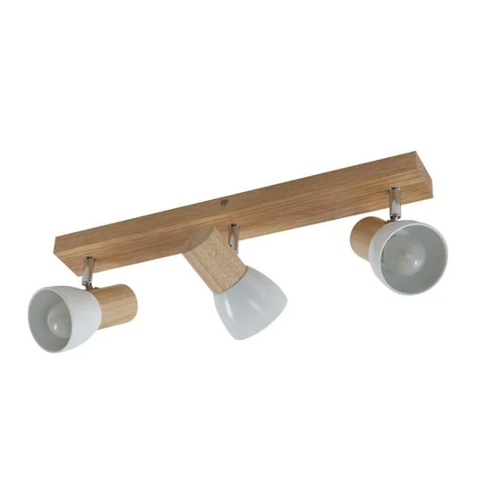 Thorin 3 Lámpara de Techo Wood/White - Lindby