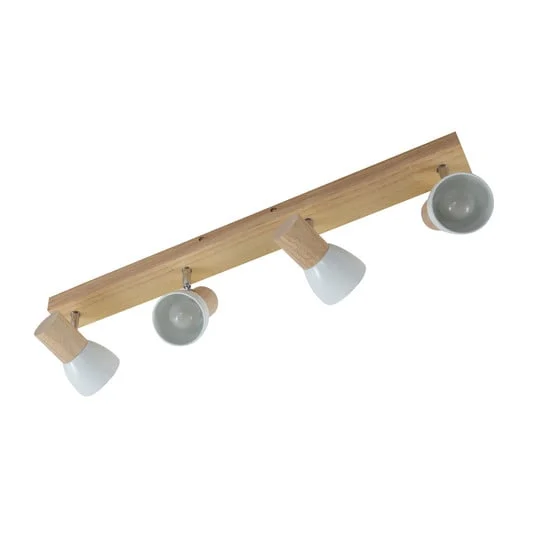Thorin 4 Lámpara de Techo Wood/White - Lindby