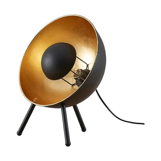 Muriel Lámpara de Sobremesa H38 Black/Gold - Lindby