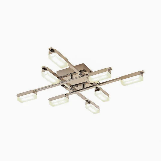 Mally 8 LED Lámpara de Techo Chrome - Lindby