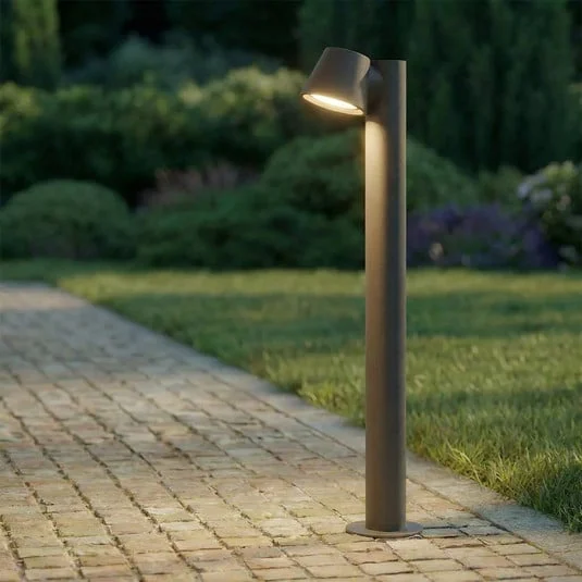 Bolardo luminoso Ileyna de Lindby, antracita, metal, 70 cm