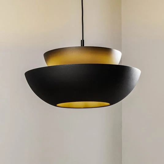 Lucande lámpara colgante Kellina, Ø 48 cm, negro, metal