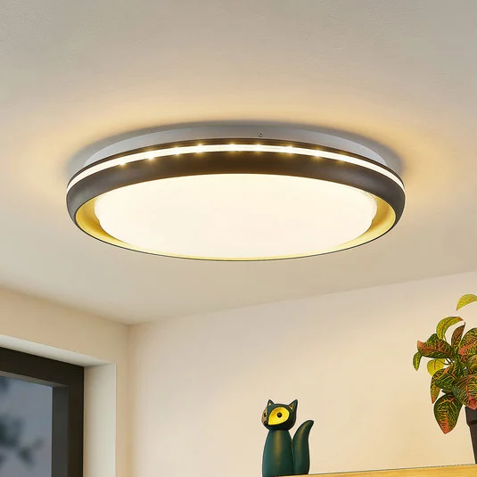 Plafón LED Lindby Melchioris, redonda