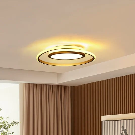 Lámpara LED de techo Lucande Noud, 49 cm, plata, aluminio, atenuable