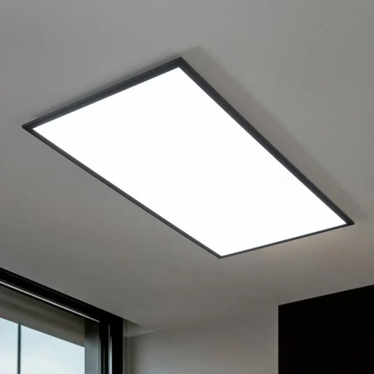 Panel LED Nelios de Lindby, 120 x 60 cm, CCT, negro, metal