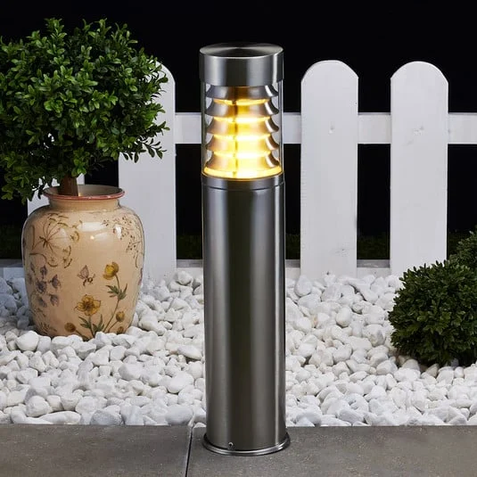 Baliza Lindby Enja, 50 cm, acero inoxidable, IP44, E27