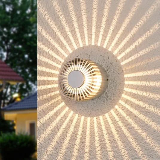 Lámpara pared ext color aluminio Lennias con LED
