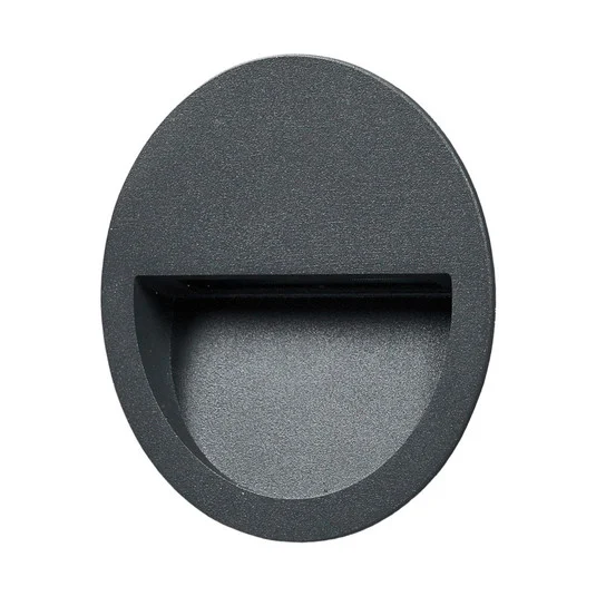 Loya Round Exterior Luz de pared empotrada Dark Grey - Lucande
