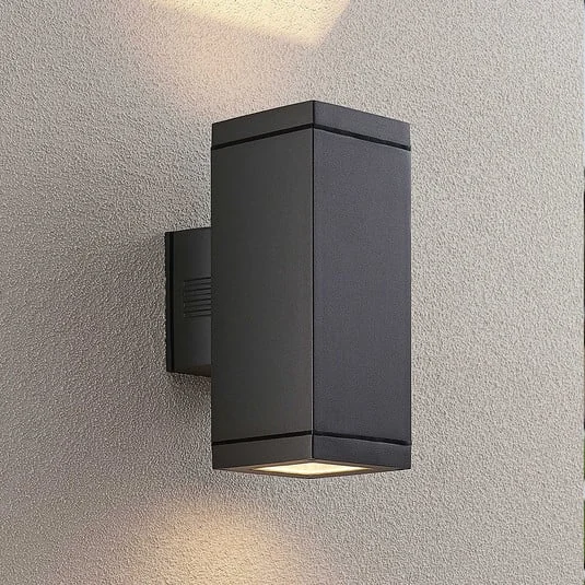 Lucande Stani aplique de exterior, E27, 2 luces