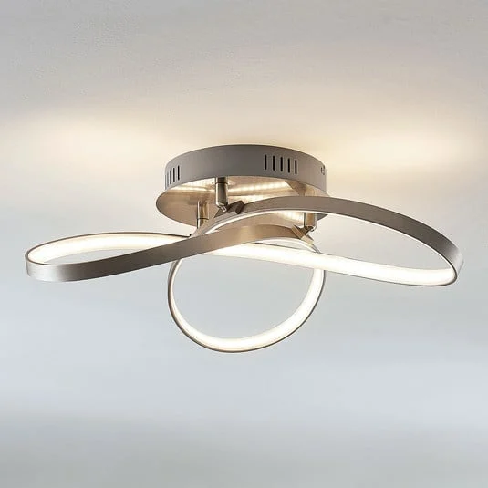 Lámpara LED de techo Saliha con formas modernas