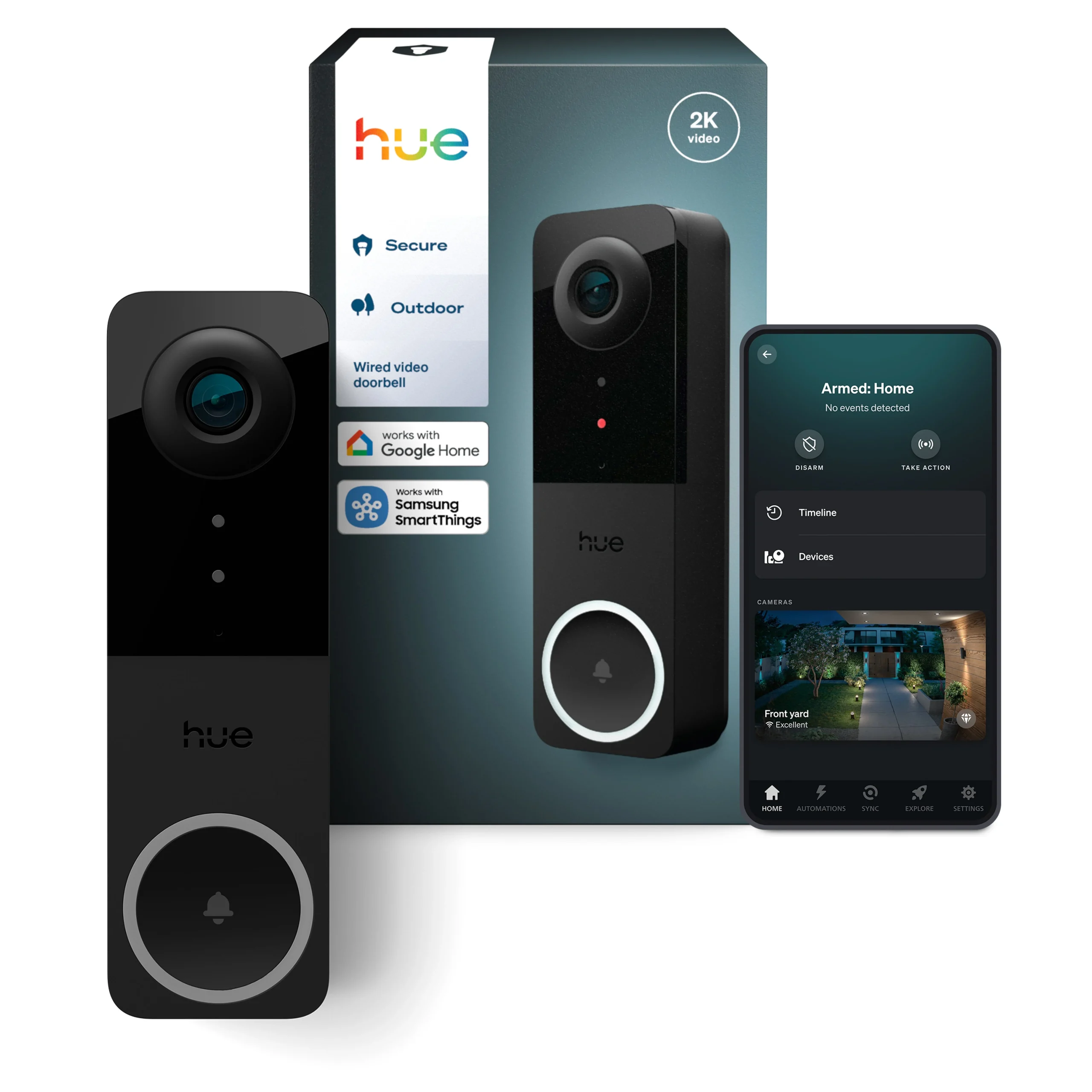 Philips Hue Security Cámara inteligente Secure hue negro IP54 87201