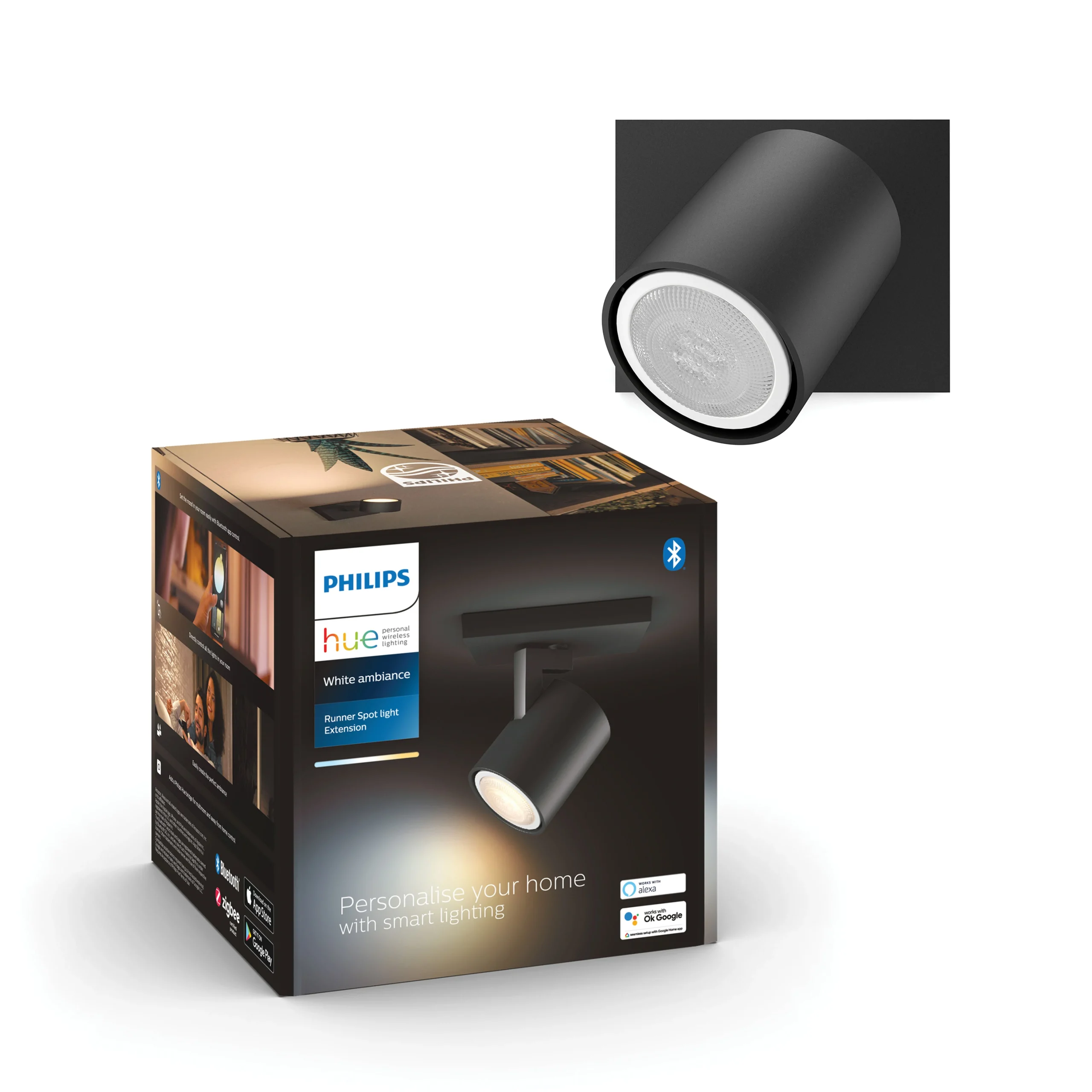Philips Hue Foco Runner negro White Ambiance 4,2W 400lm 87201