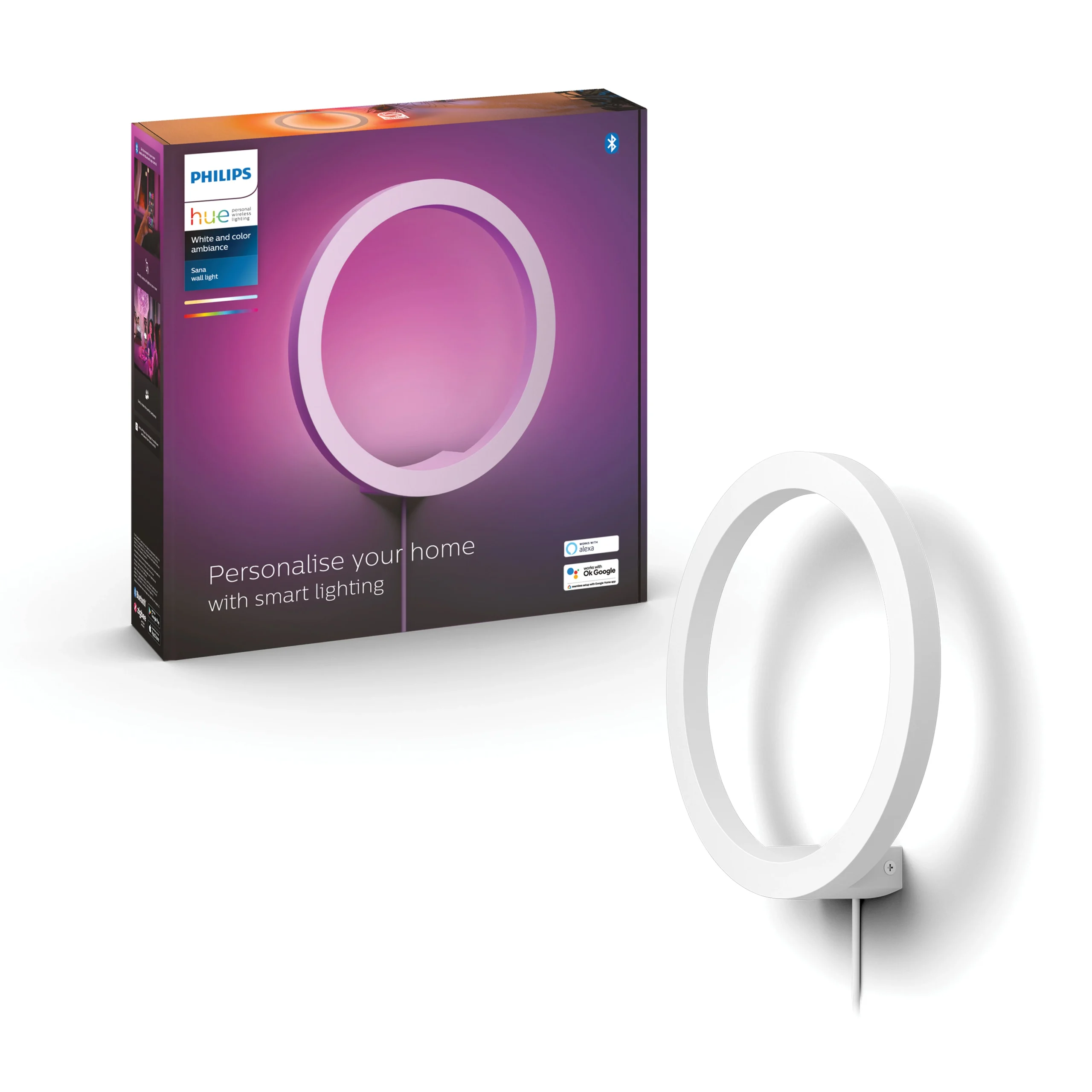 Philips Hue White and Color Ambiance Aplique de pared Sana blanco RGBW 20W 1400lm