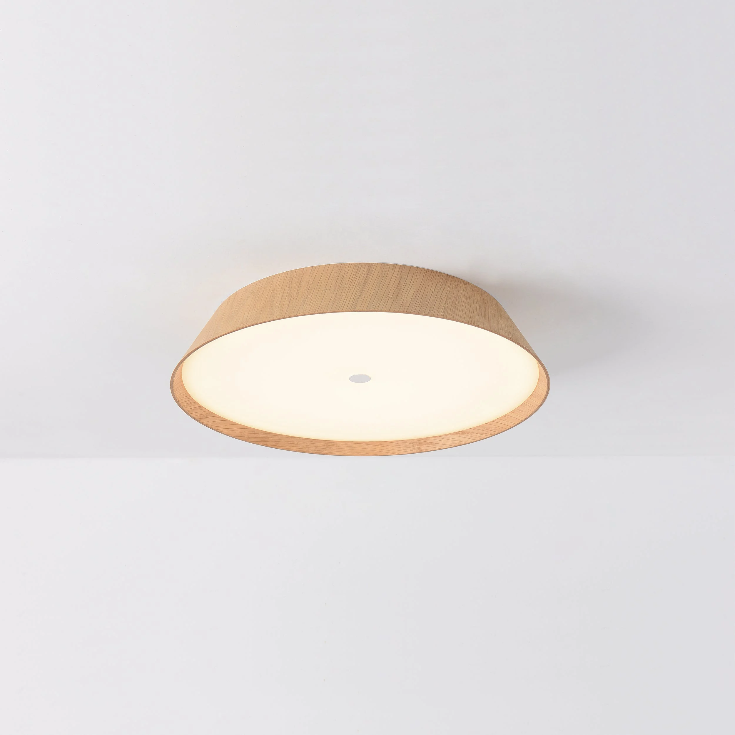 Plafón de techo ACB Cora Madera Haya y Blanco Texturado Ø42cm P4015170OAK