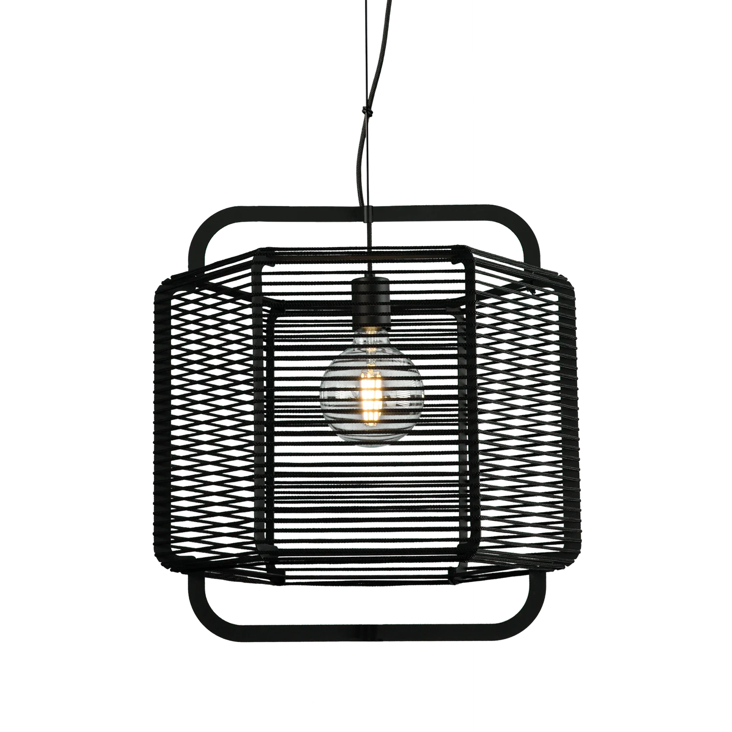 ACB Corda Lámpara de techo colgante LED Negro E27 15W C39015NN