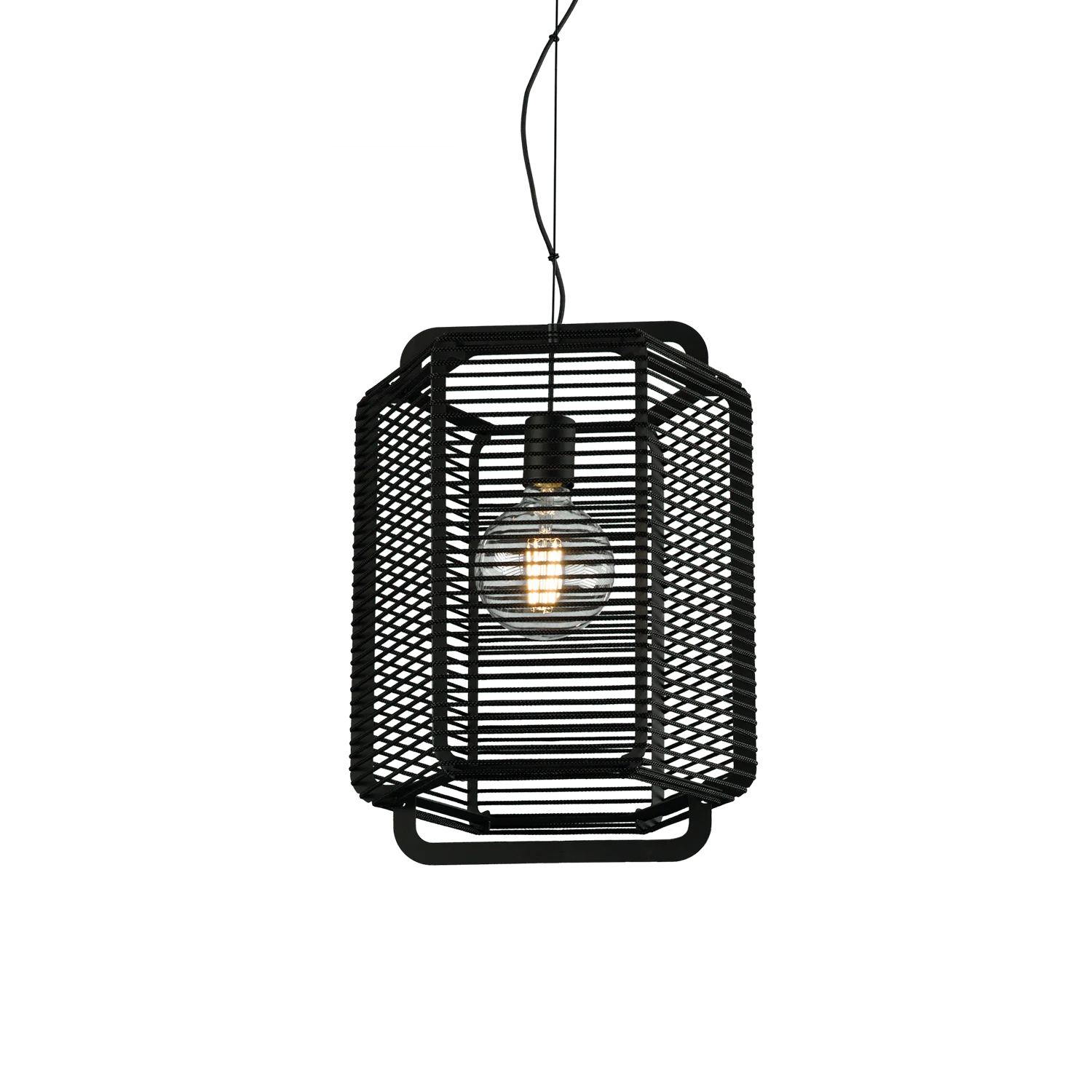 ACB Corda Lámpara de techo colgante LED Negro E27 15W C39013NN