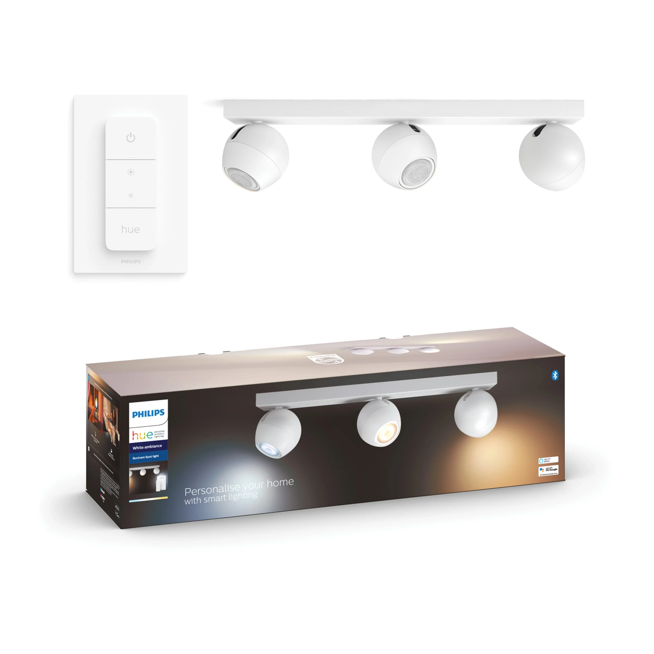 Philips Hue Foco Buckram blanco White Ambiance 5W 871951433910100 350lm