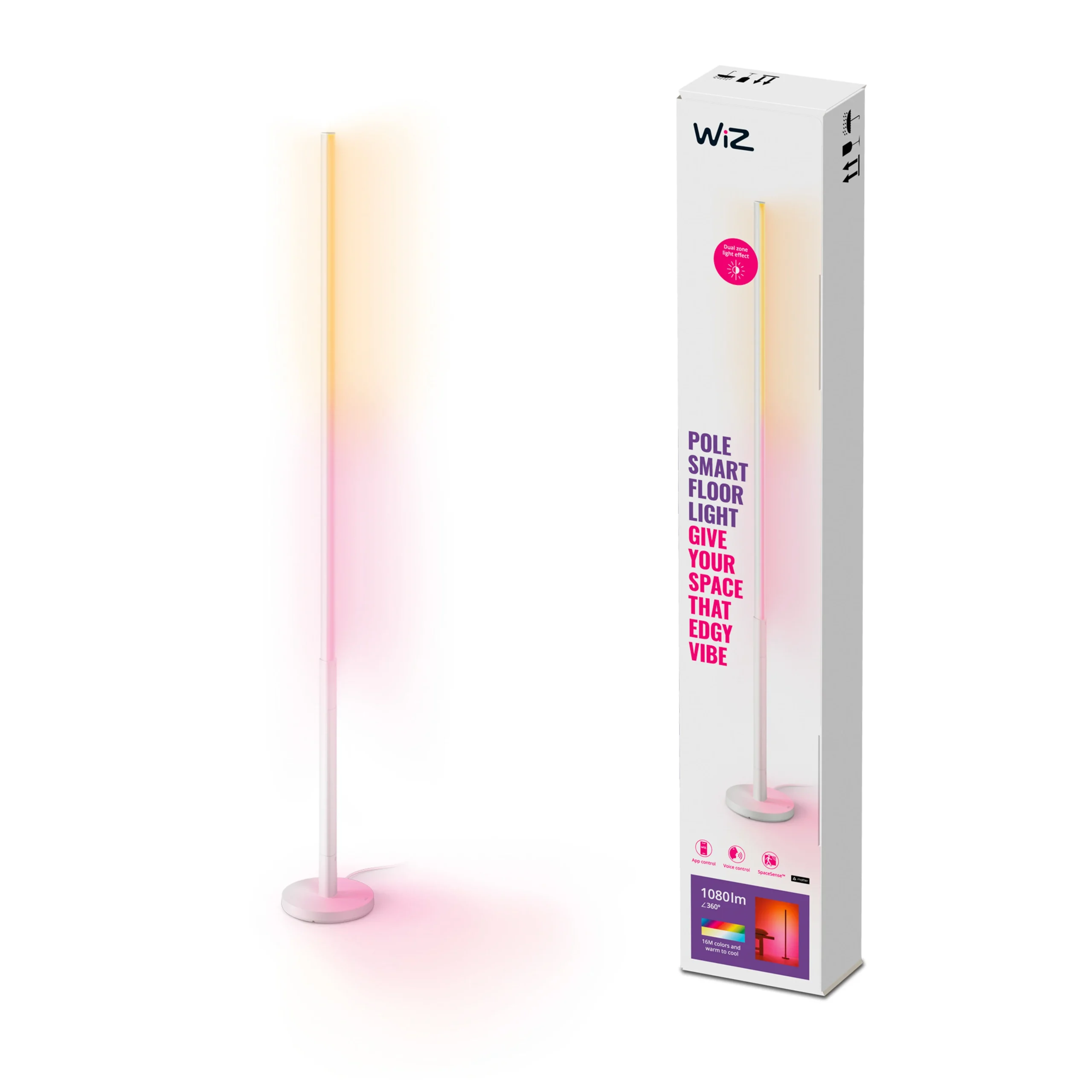 WiZ White and Color Ambiance Lámpara de mesa RGBW 12W 1080lm