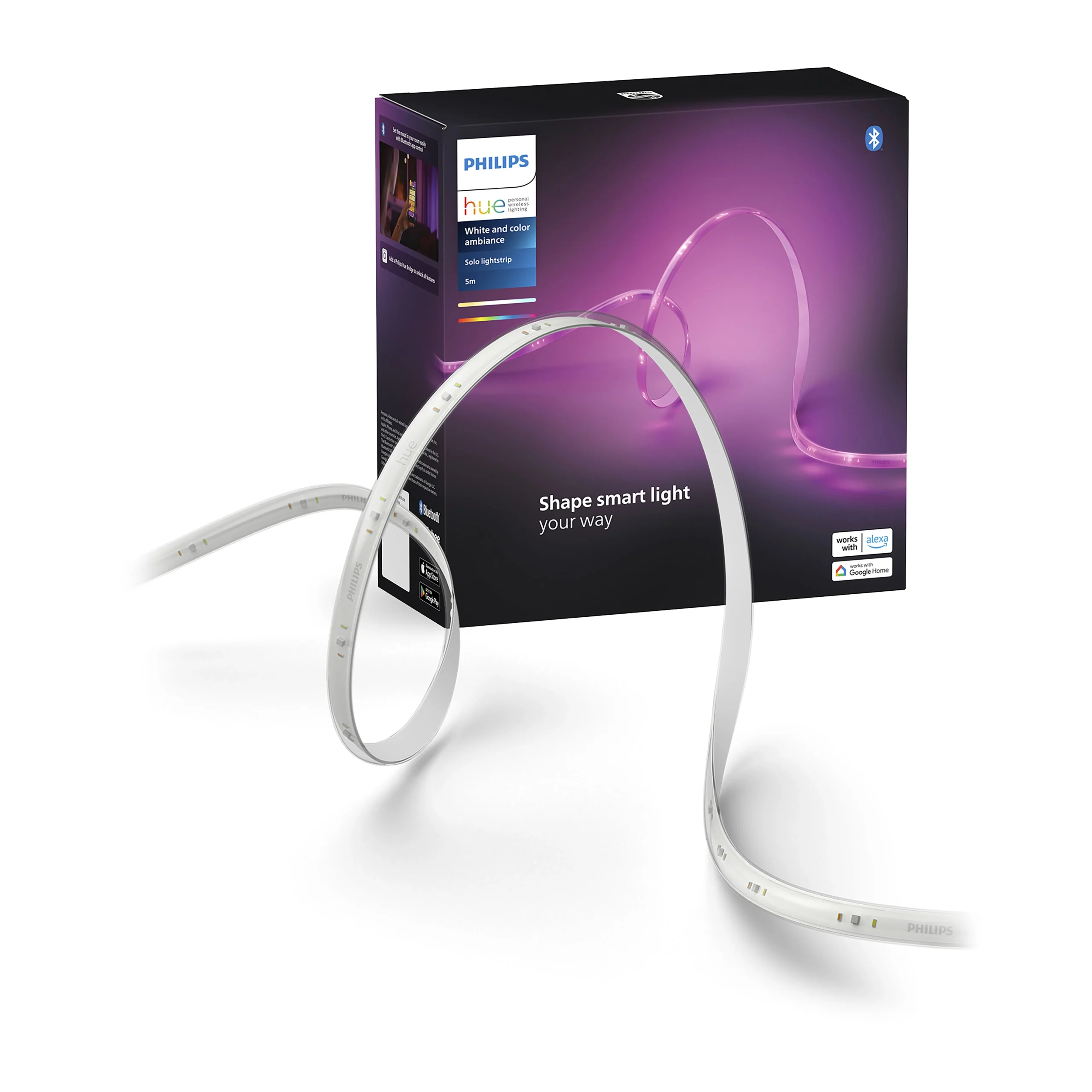 Philips Hue White and Color Ambiance RGBW Tira LED Essential lightstrip blanco 87201