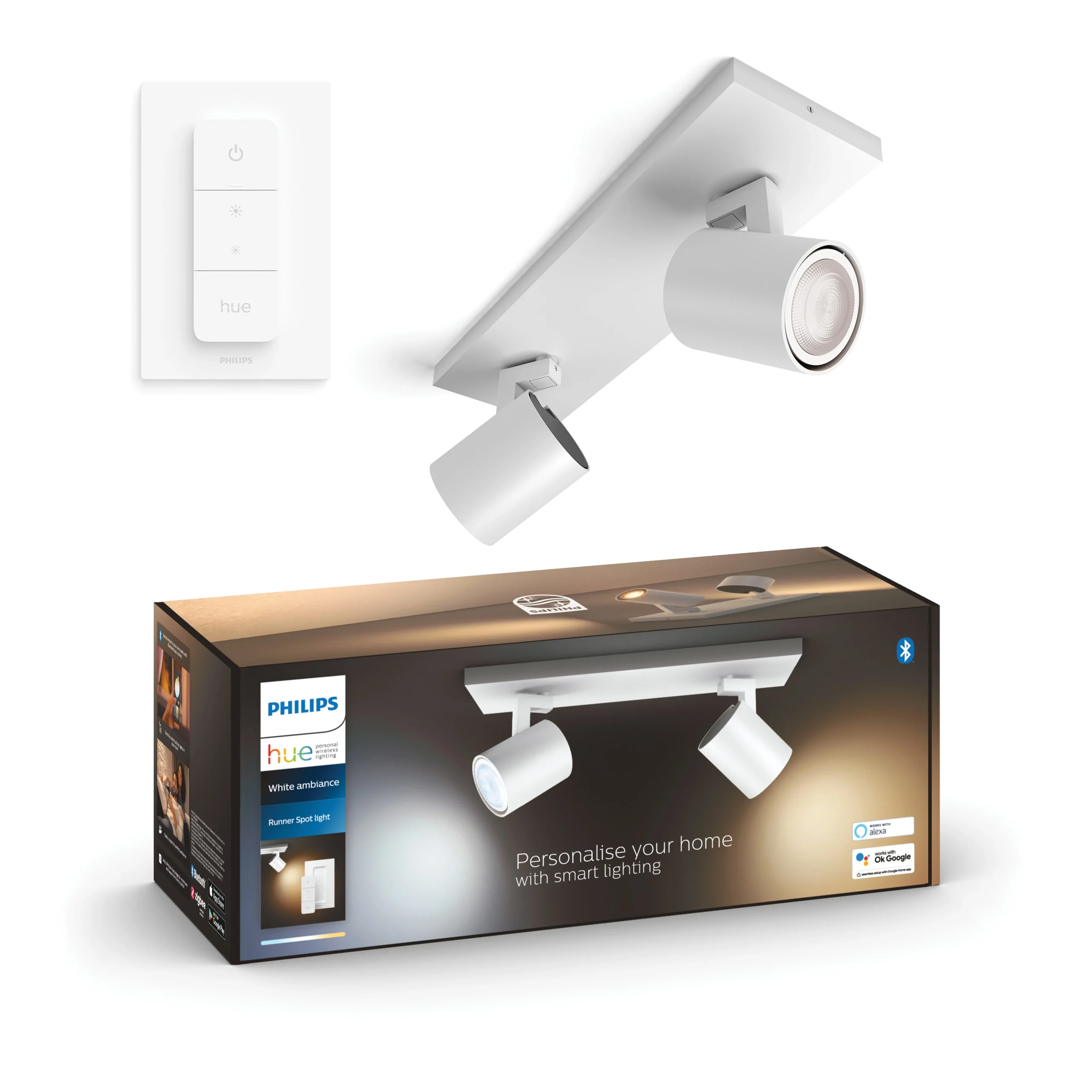 Philips Hue Foco 2 luces Runner blanco White Ambiance 5W 6500K 350lm