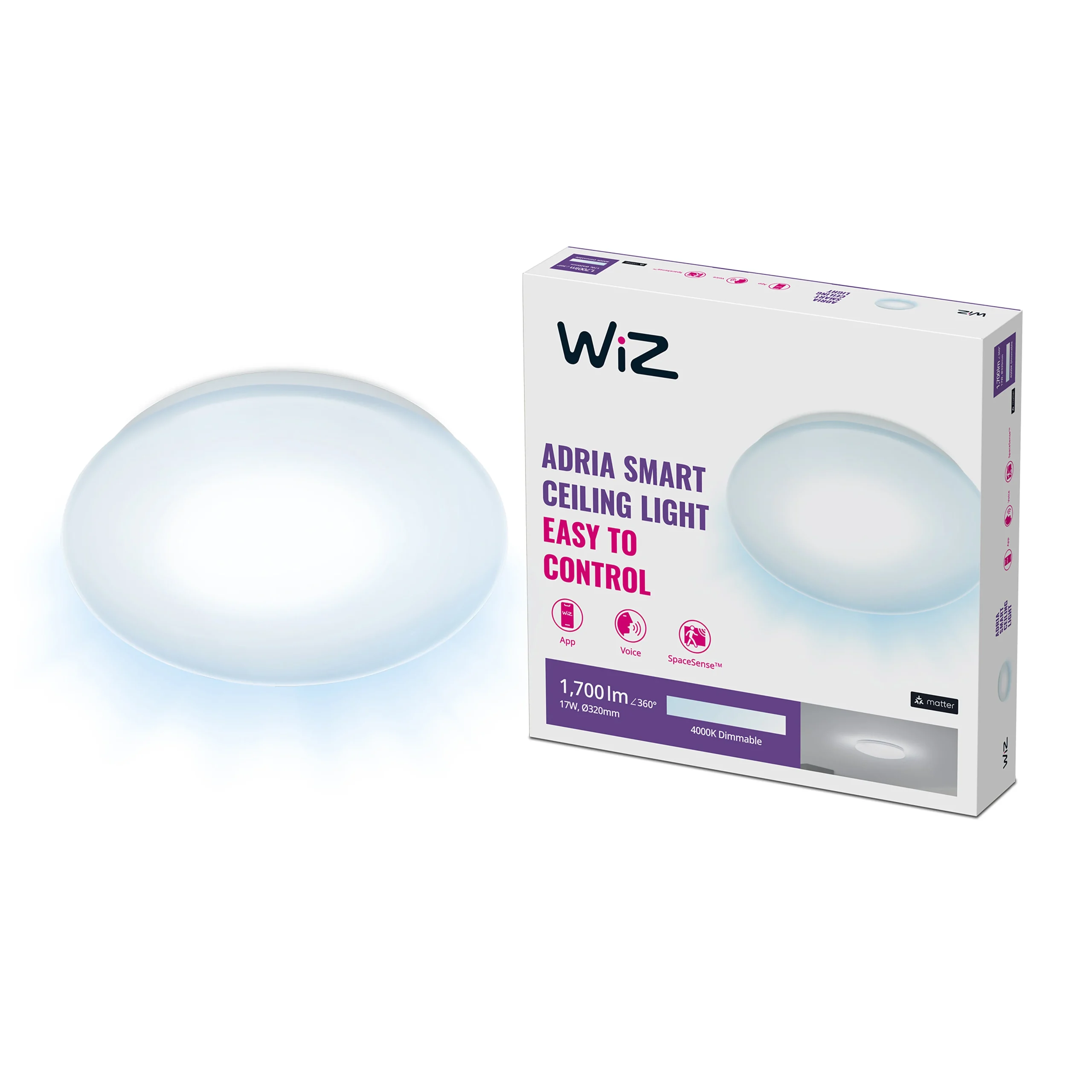WiZ Plafón Adria 17W 1700lm